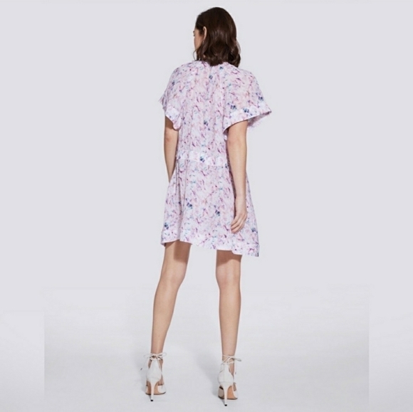 NWT IRO Bago Printed V Neck Mini Dress Size 38 / M - Picture 10 of 11